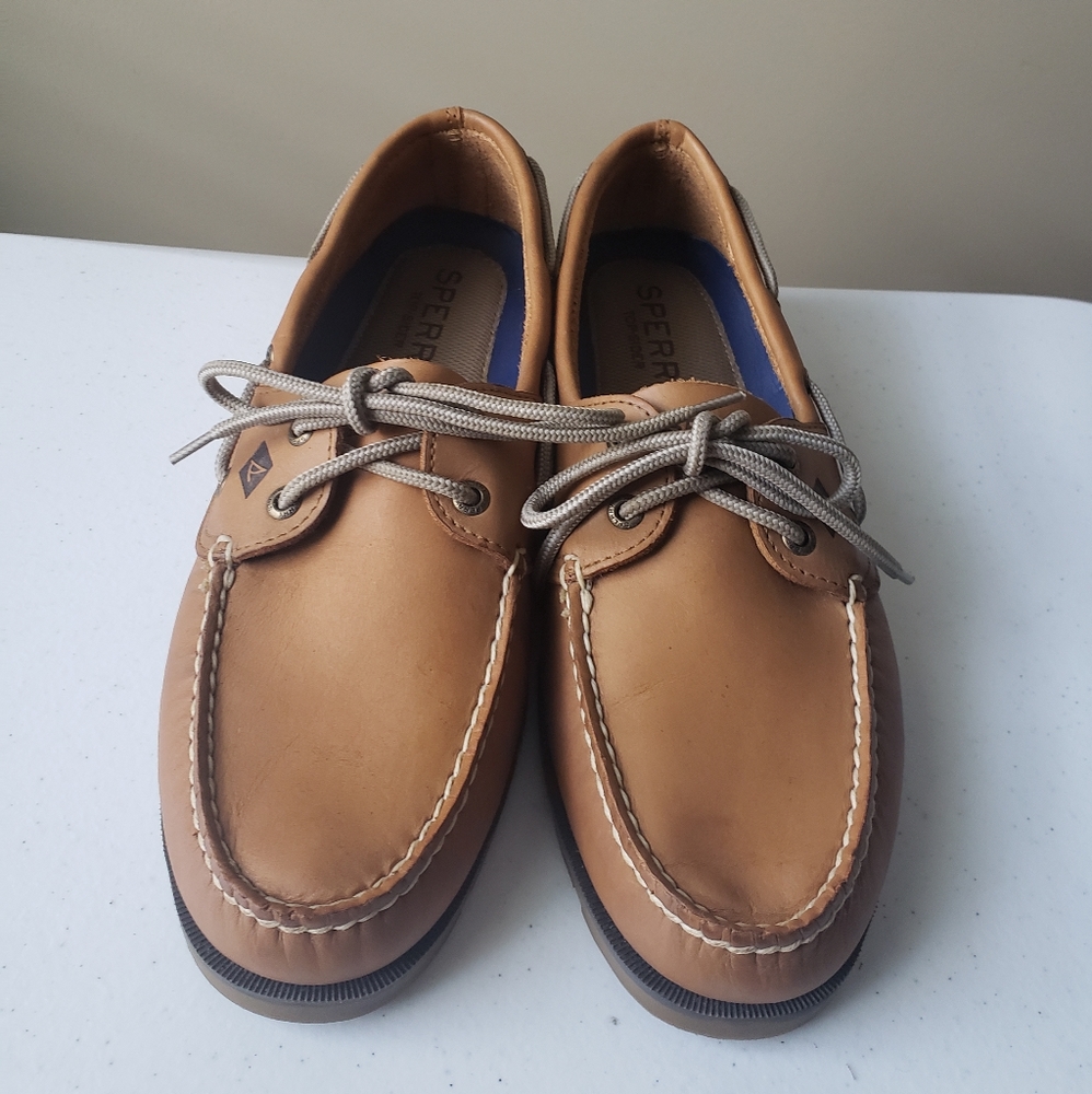 Sperry Tan Leather Mens Shoe 9W